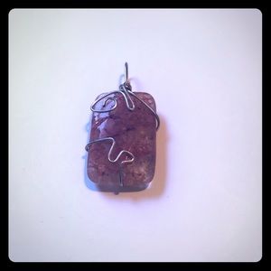 Pink quartz pendant
